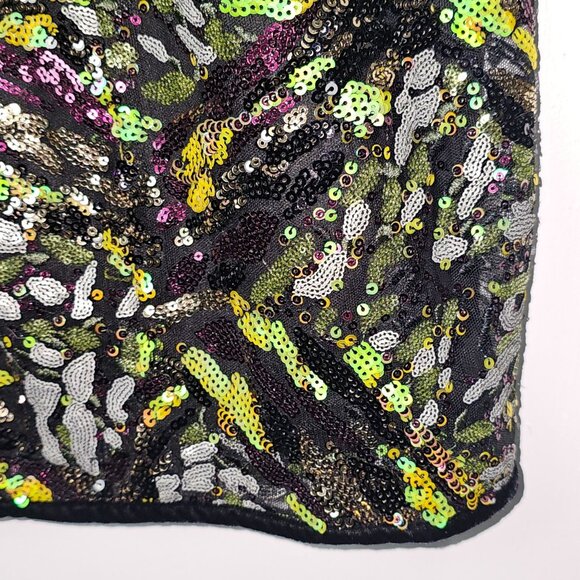 ZARA Multi-color Sequin Mini Dress Deep V-Neck Limited Edition, NWOT, Sz. XS - Picture 9 of 12